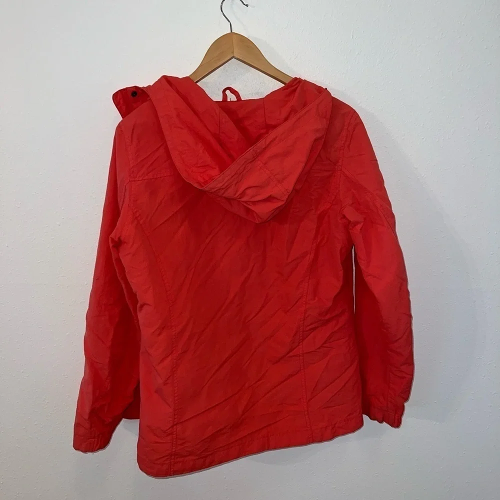 Eddie Bauer Pink & Red Zip-Up Jacket Rain Coat With Buttons - Picture 5 of 5